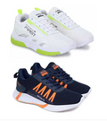 Men’s Sports Shoes Pack of 2 – White & Blue Color Combo
